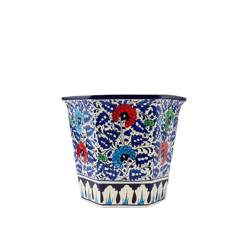 Ceramic Floral Large Planter (M-C)