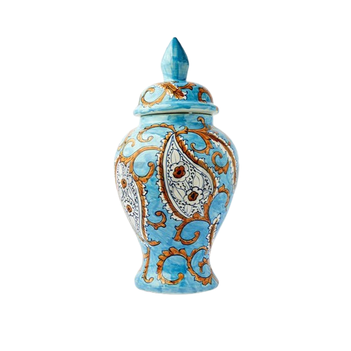Ceramic Floral Special Mold Jar MLV - I