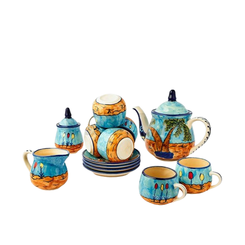 Ceramic Floral Desert Art Tea Set