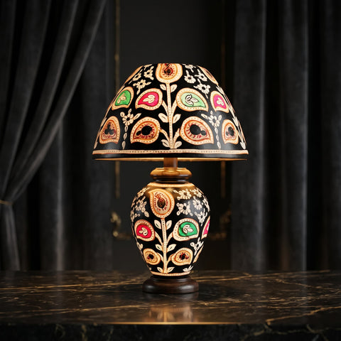 Ornate Folk Pattern Table Lamp – Luxury Decorative Lamp