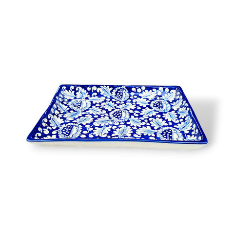 Blue Flower Flat Dish