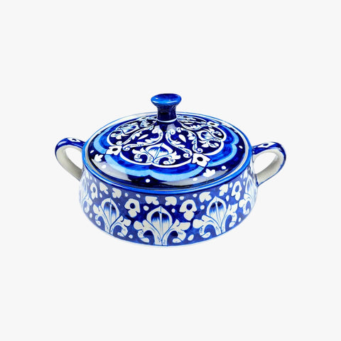 Blue Celico Medium Cover Pot