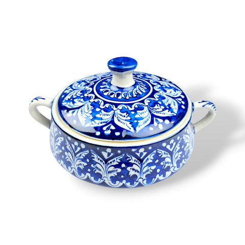 Blue Felicity Medium Cover Pot