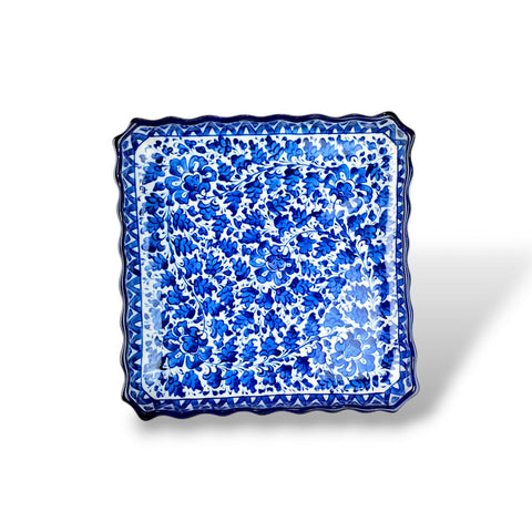 Serina Blue Square Serving Dish