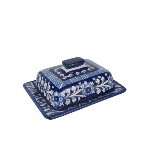 Blue Pottery Tray – Butter Dark Blue Design 1
