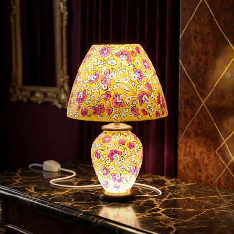 Vibrant Floral Table Lamp – Bright Warm Glow