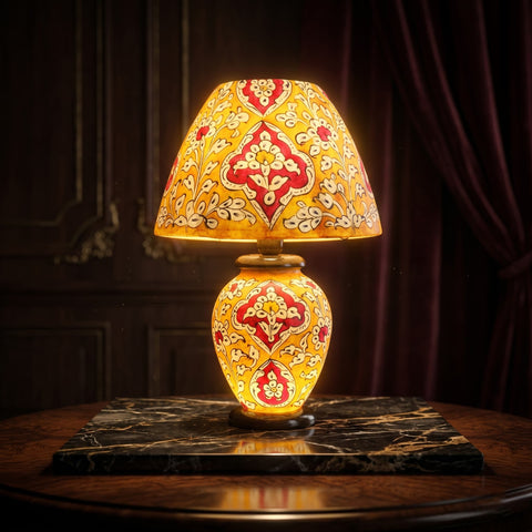 Radiant Classic Pattern Table Lamp – Golden Warm Glow