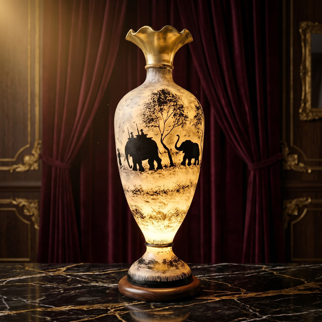 Safari Silhouette Artisan Lamp – Heritage Luxury Edition