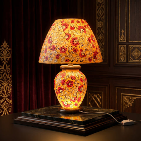 Floral Warm Glow Table Lamp – Luxury Decorative Lamp