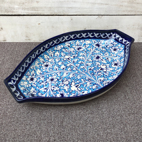 Breeze Blue Oval Dish
