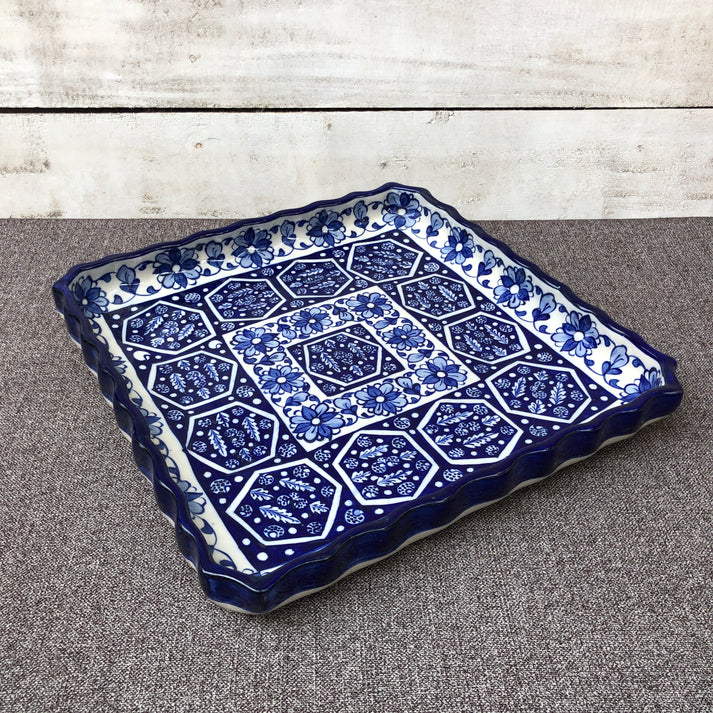 Ocean Blue Large Square Dish