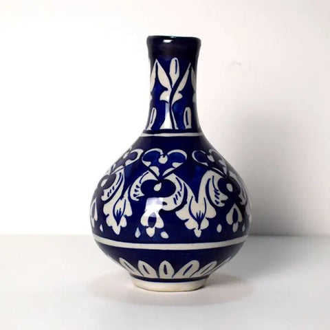 Blue Pottery Table Top Jinni Vase