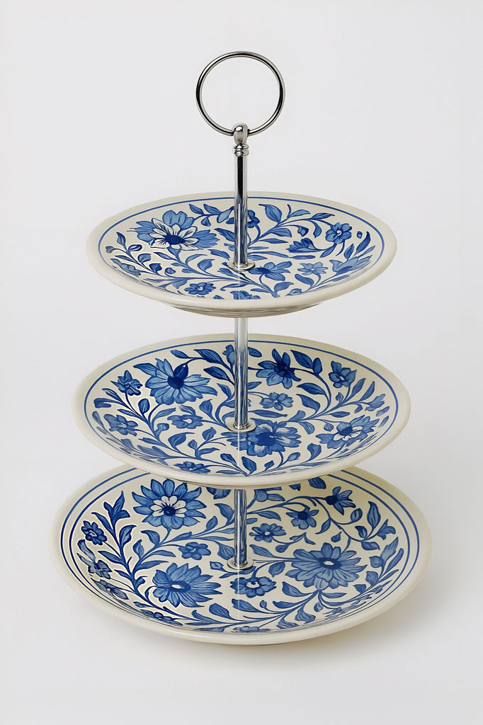 3-tier ceramic cake stand