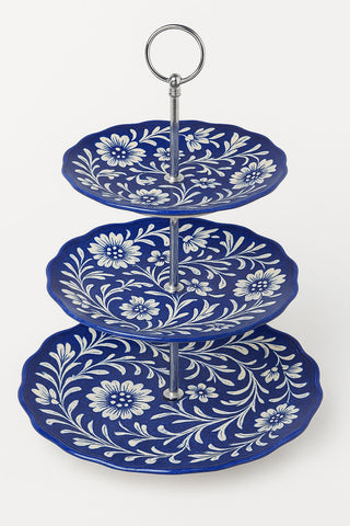 3-tier ceramic cake stand