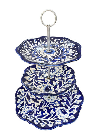 3-tier ceramic cake stand