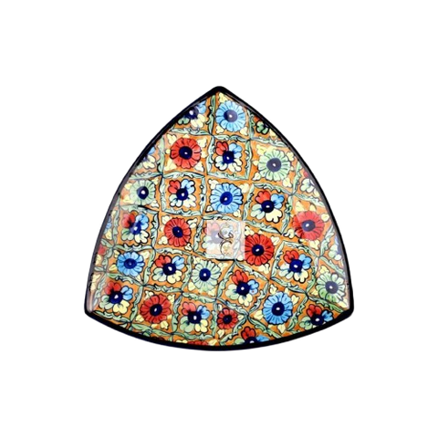 Blue Pottery Triangle Platter – 01
