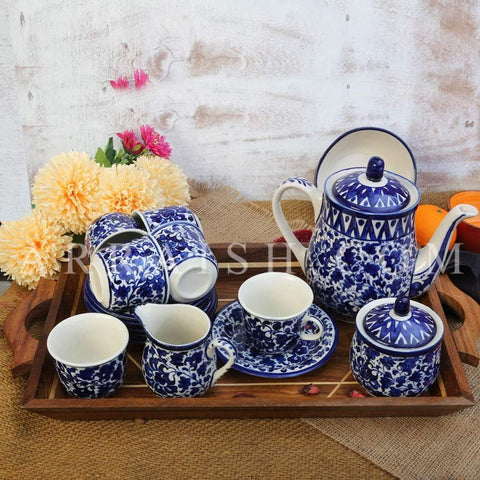 Serina Blue Tea Set