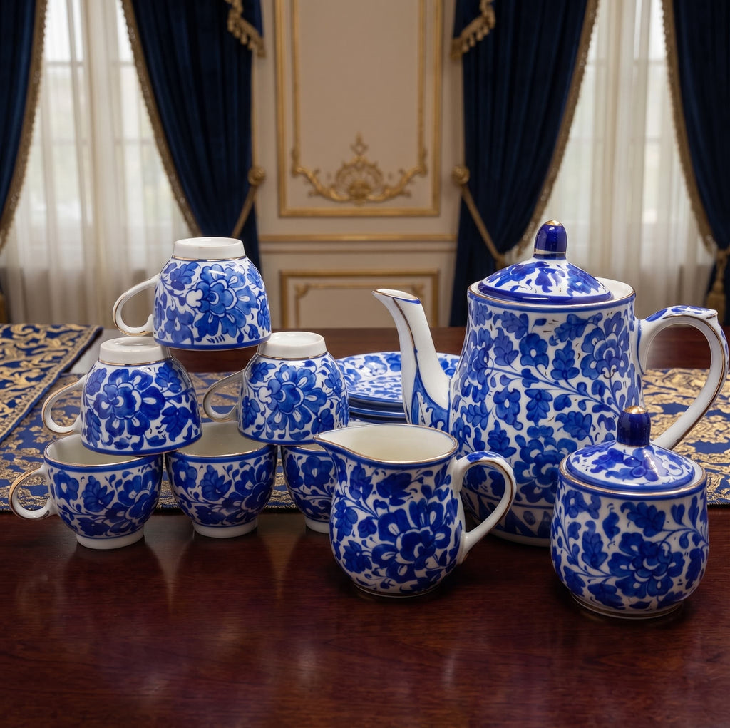 Serina Blue Tea Set