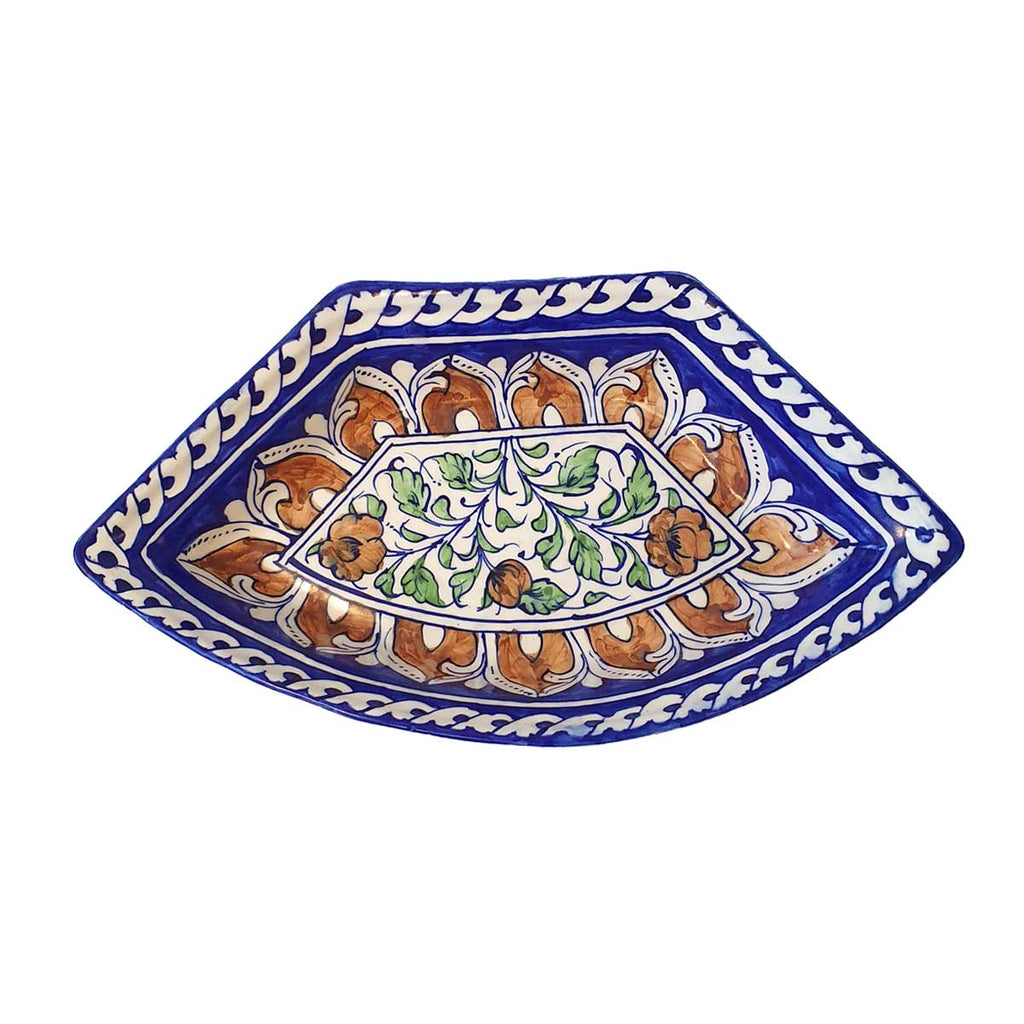 Blue Pottery Italian Dry Fruit Dish
