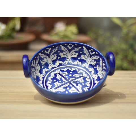 Classic Blue Karahi/Traditional Wok|Blue Pottery