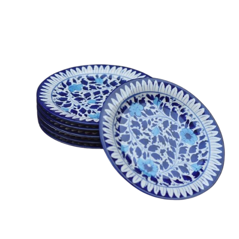 Floral White Dinner Plate| 10 inches|Set of 6