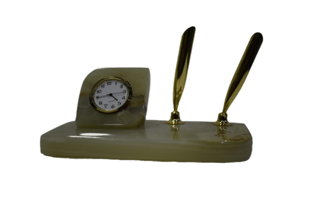 Pen Stand watch natural green marble